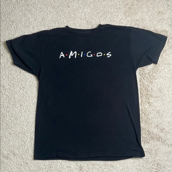 Black  “Amigos” Tee - Picture 1 of 5